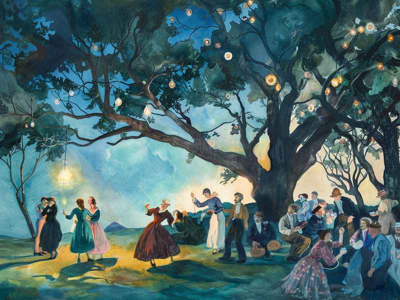 森林舞会儿童绘画（森林舞会儿童绘画插图）