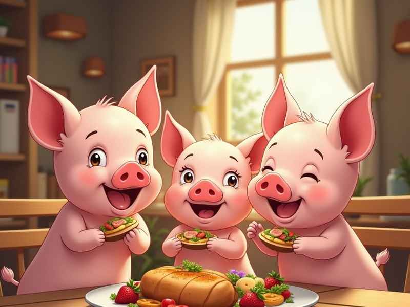 三只小猪儿童故事版、三只小猪故事原版