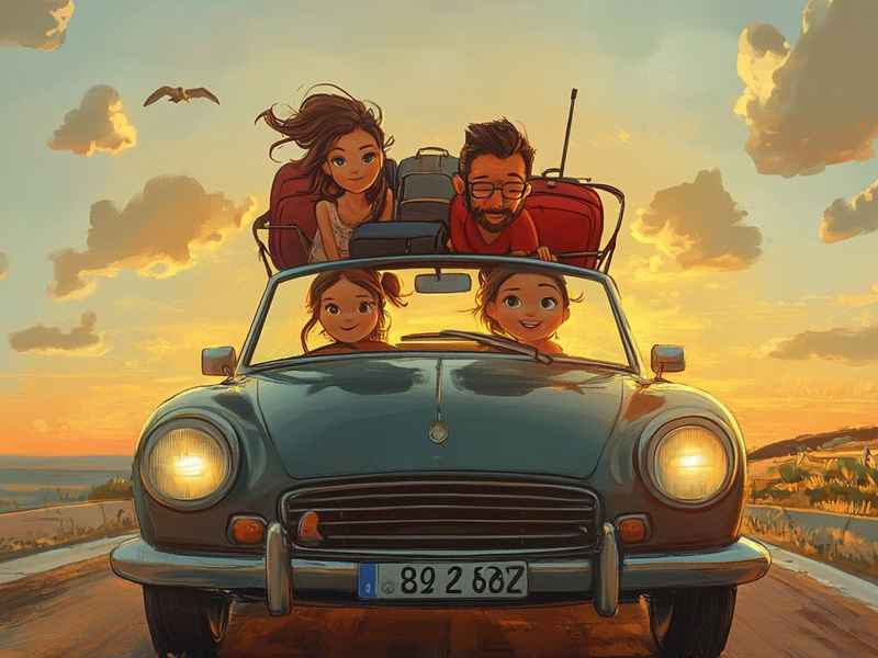 家庭旅行简笔画 - 家庭旅行简笔画图片大全