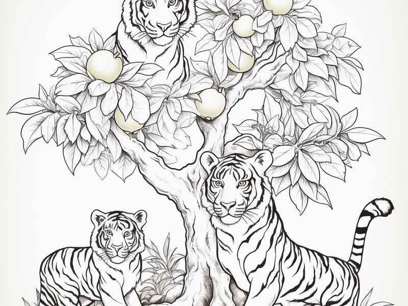 桔子老虎故事配图 桔子老虎故事配图简笔画