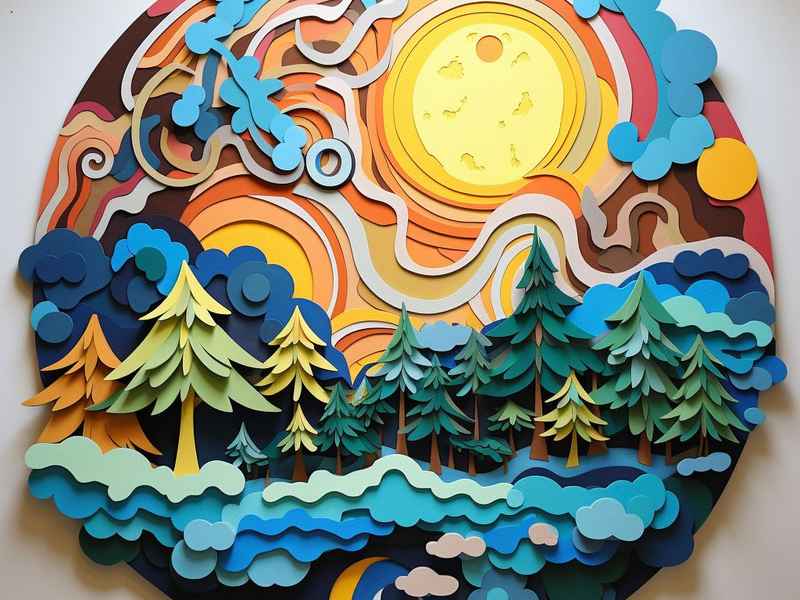 儿童纸浮雕作品 儿童画纸浮雕作品