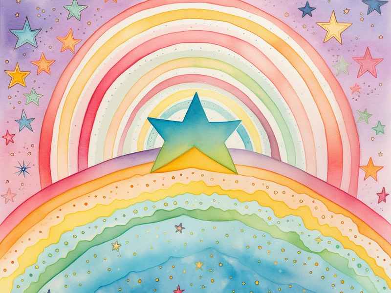 关于彩虹的故事儿童绘画作品 关于彩虹的画儿童画