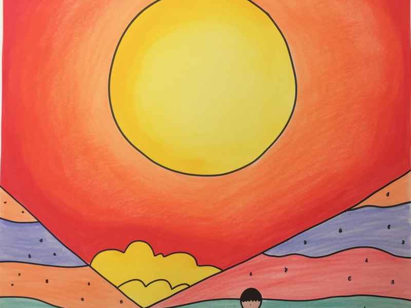 九个太阳儿童画（九个太阳儿童画图片）