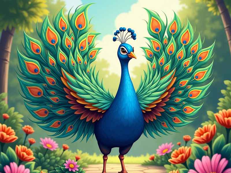 孔雀儿童故事、关于孔雀的幼儿小故事