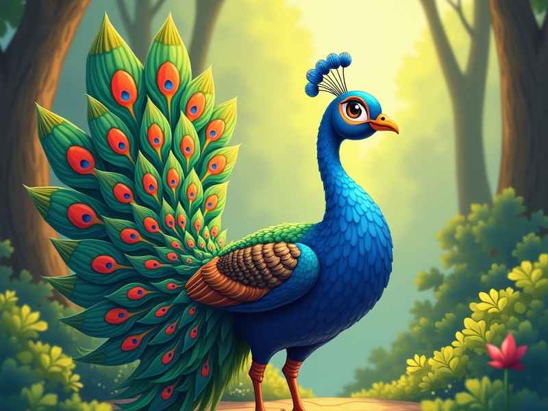 孔雀儿童故事文字版（孔雀的小故事50字）
