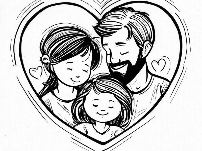 快乐一家人儿童简笔画；快乐一家人儿童简笔画怎么画