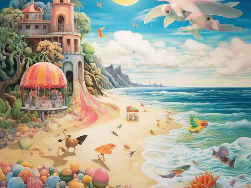 沙滩的故事，沙滩的故事怎么写