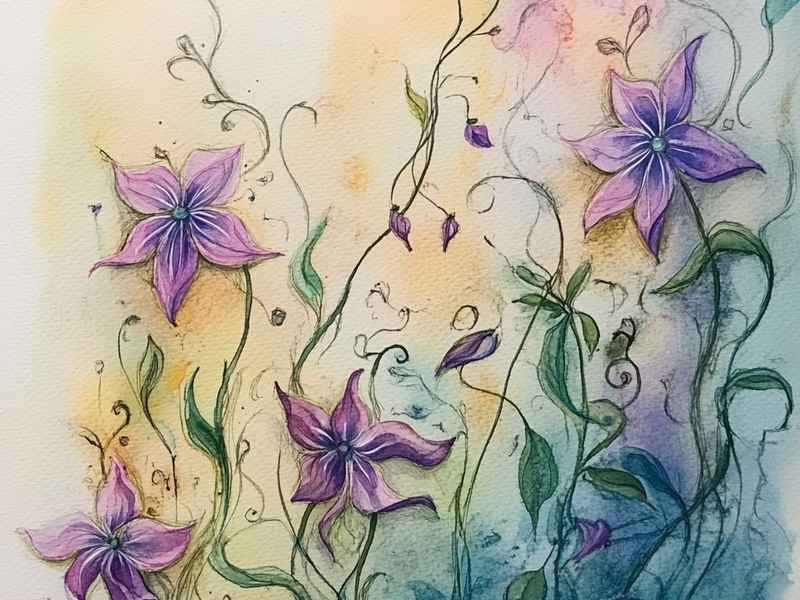 牵牛花儿童画、牵牛花儿童绘画