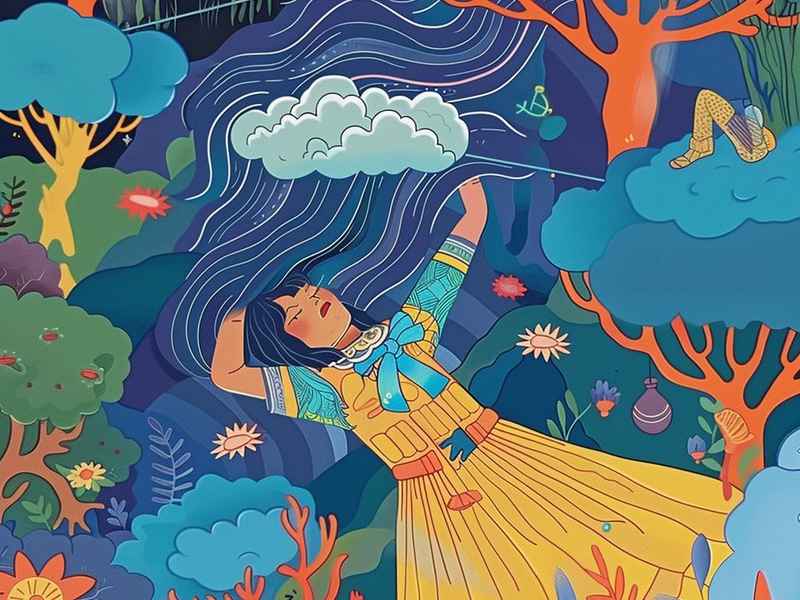 民间故事儿童画插图（民间故事插画简笔画）