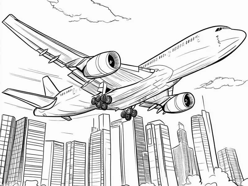 飞机儿童图画、飞机儿童画简笔画图片