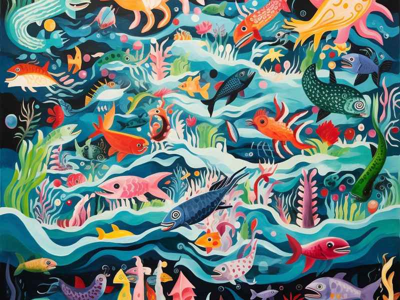 海洋探险儿童画（海洋探险儿童画图片大全）