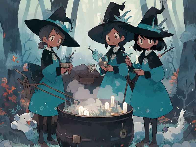 女巫儿童 - 女巫儿童画图片大全