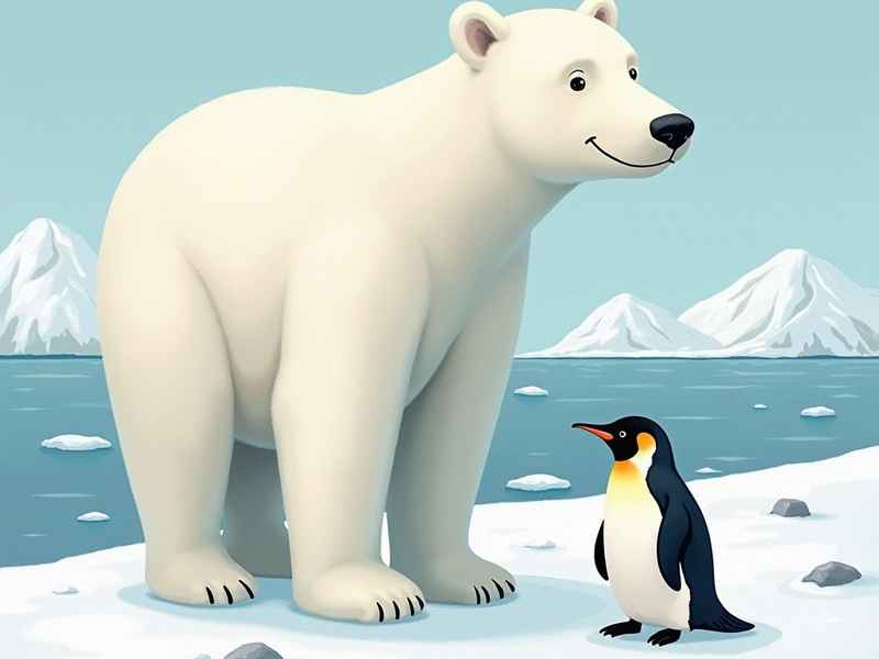企鹅和北极熊谈恋爱、企鹅与北极熊的爱恋