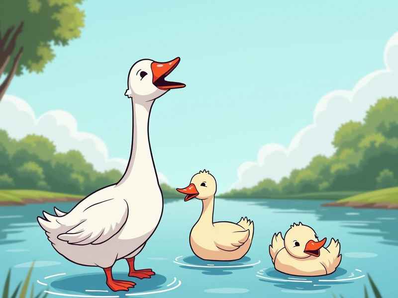 两只大雁和一只青蛙的故事；一只大雁和两只小鸭子的动画片