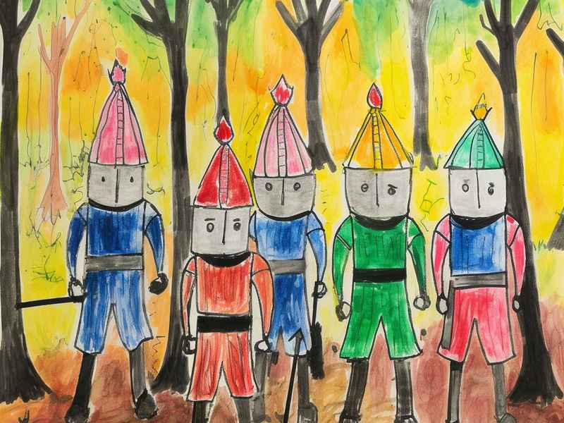 光头强儿童画 - 光头强儿童画画