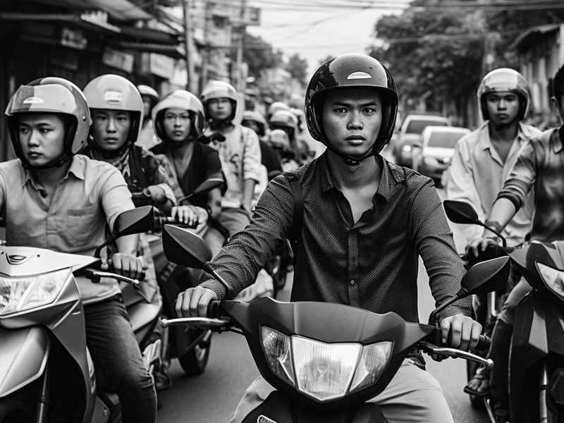 男子的越野车车型较大；男士开的越野车