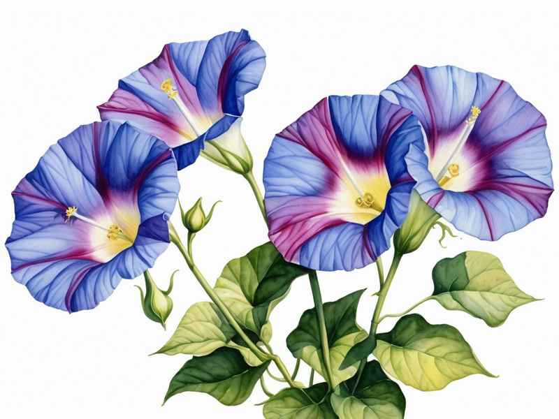 牵牛花儿童画、牵牛花儿童绘画