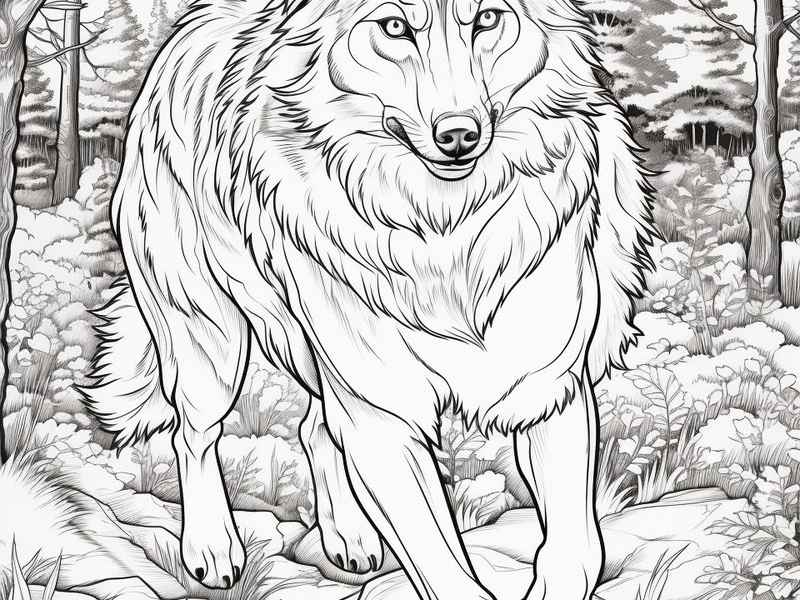 灰狼图画 灰狼简笔画图片大全可爱