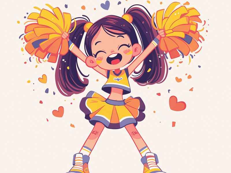 啦啦队儿童画（儿童啦啦队简笔画）