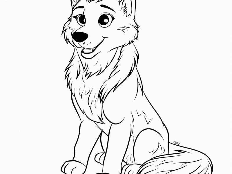 狼尾巴绘画（狼尾巴的简笔画）