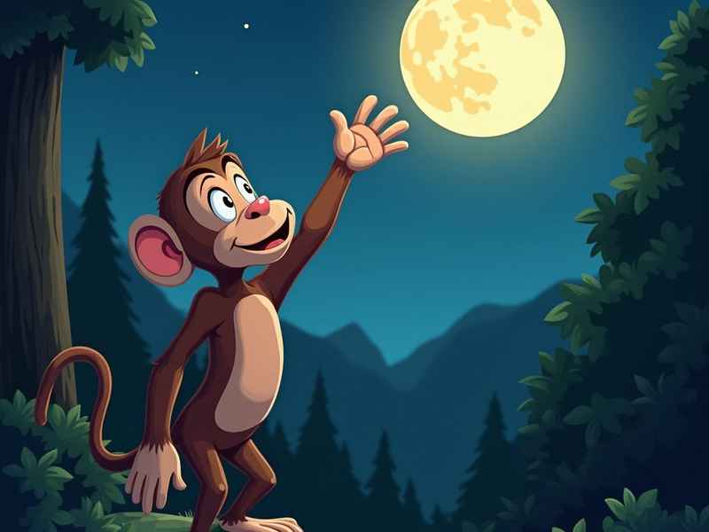 猴子捞月儿童故事书 猴子捞月幼儿故事