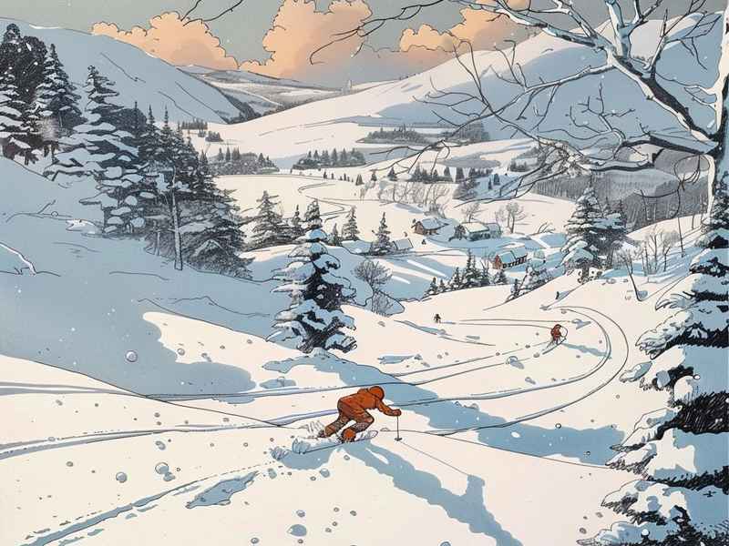 滑雪兔子绘本故事内容 - 滑雪兔子绘本故事内容图片