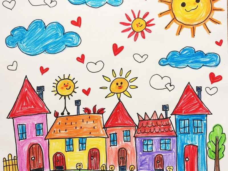 六一儿童关于歌颂祖国的画又简单又好看 歌颂祖国的儿童画一等奖