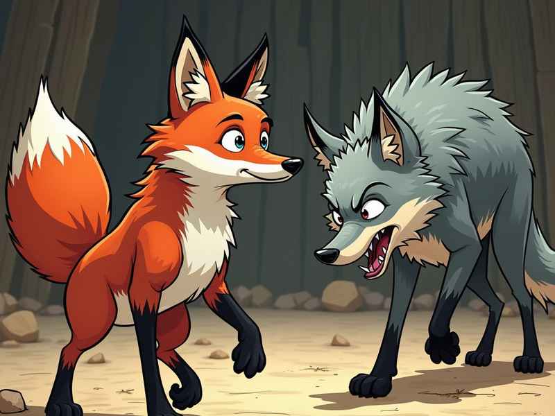 狡猾的大灰狼故事，大灰狼和狡猾的狐狸的故事