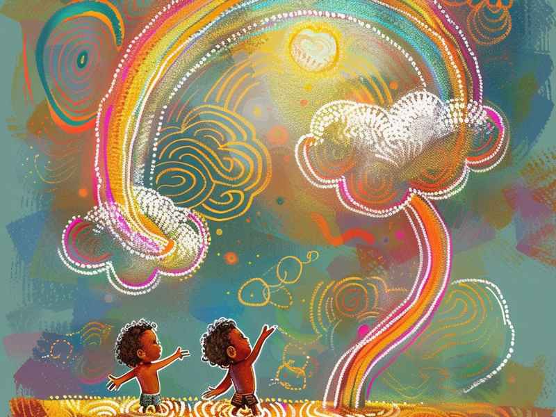 关于彩虹的故事儿童绘画作品 关于彩虹的画儿童画