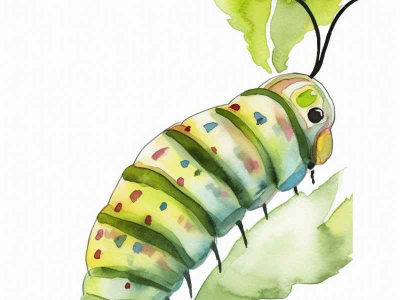 毛毛虫儿童画，毛毛虫儿童绘画