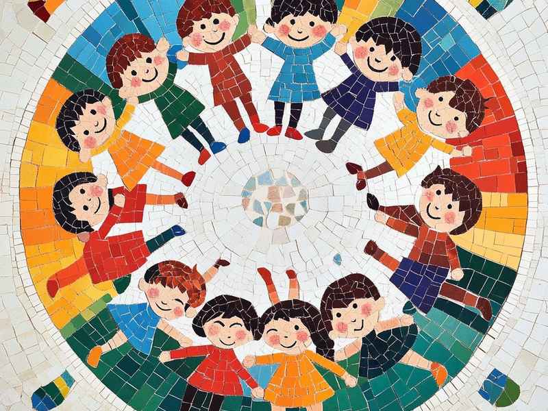 民族团结儿童绘画；民族团结儿童绘画图简笔画