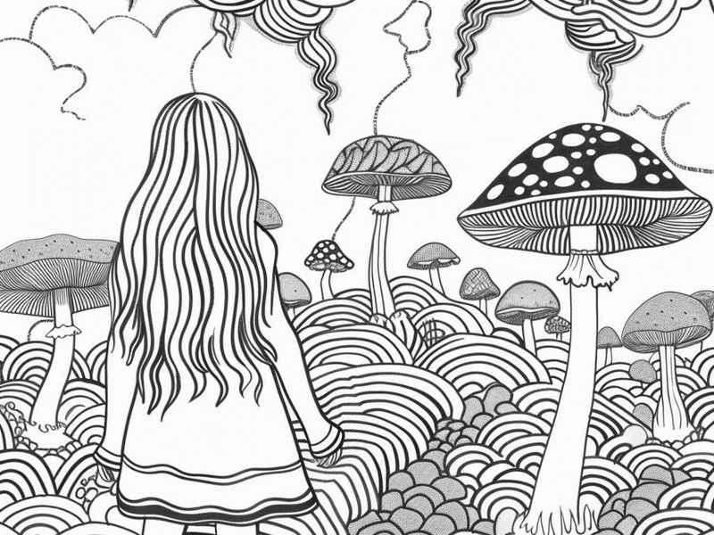 绘本故事黑白线描插画（绘本故事黑白线描插画作品）