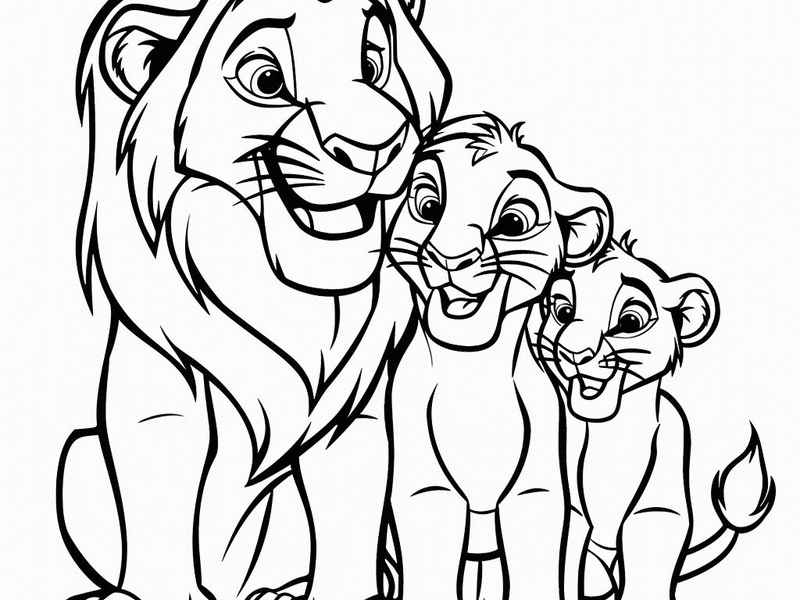 三只小狮子图片 三只小狮子图片简笔画