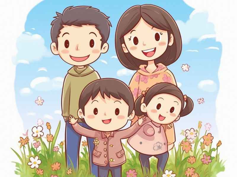 快乐一家人幼儿图画，快乐一家人幼儿图画简单