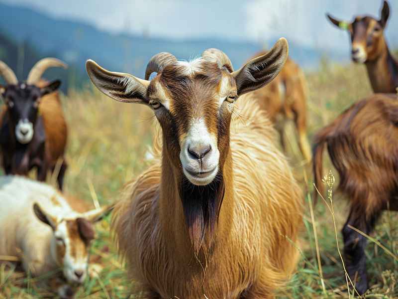 山羊在山坡上吃草（山羊在山坡上吃草视频）