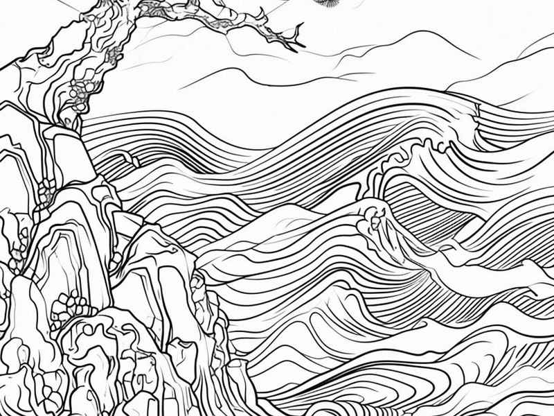 精卫填海的故事插图简笔画 精卫填海的故事插图简笔画图片