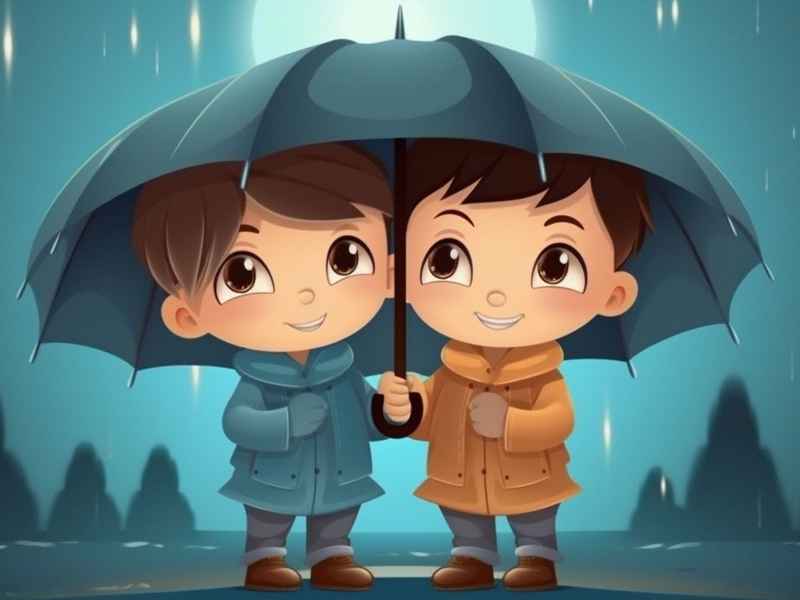 借雨伞的故事儿童、雨天借伞的故事