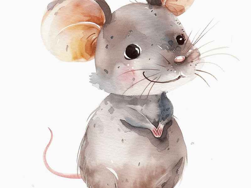 老鼠儿童画图片可爱、老鼠儿童画图片可爱版