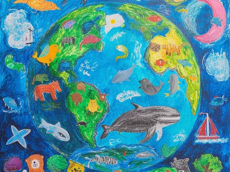 关于环保的儿童画、关于环保主题的儿童画