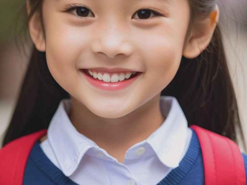 加油妈妈小孩学校 加油妈妈小女孩