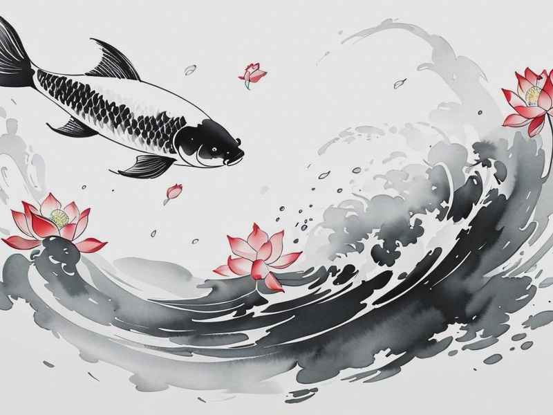 屈原骑着鱼的插画、屈原骑着鱼的插画叫什么