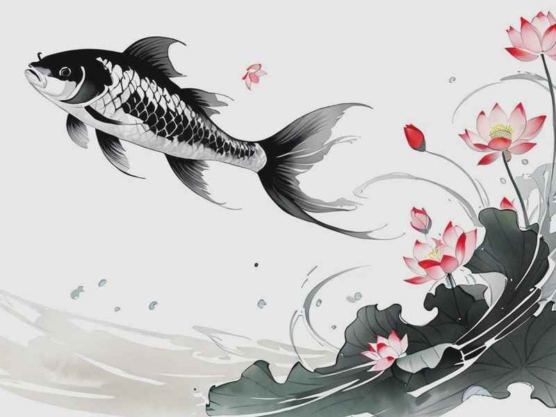 屈原骑着鱼的插画、屈原骑着鱼的插画叫什么