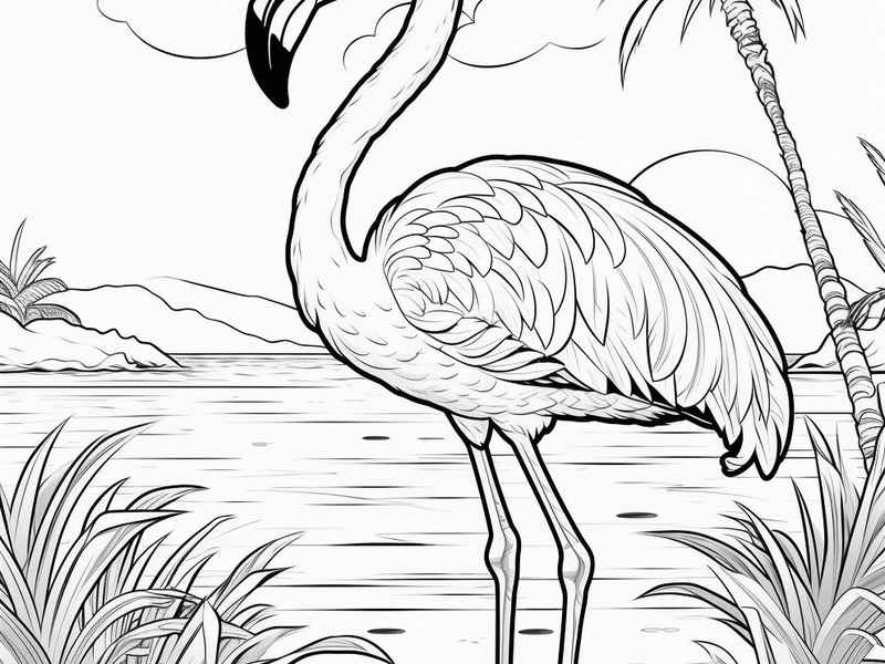 火烈鸟儿童画 火烈鸟儿童画复杂