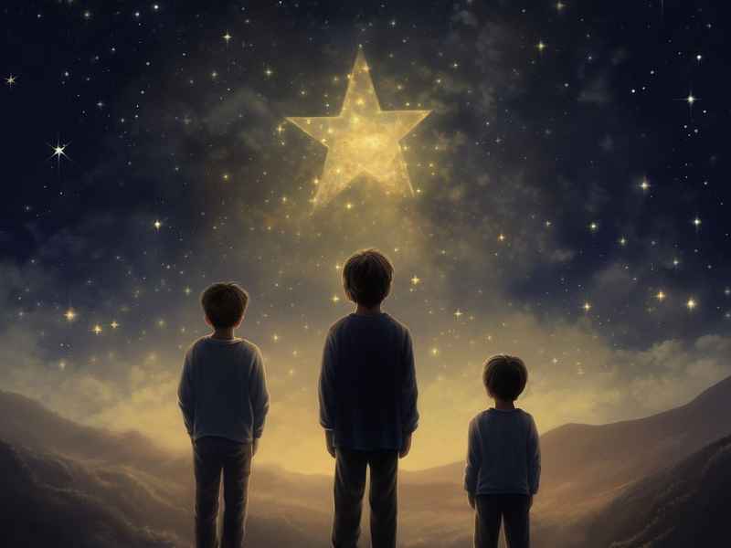 三颗星星的故事绘本图片 三颗星星的故事绘本图片简单