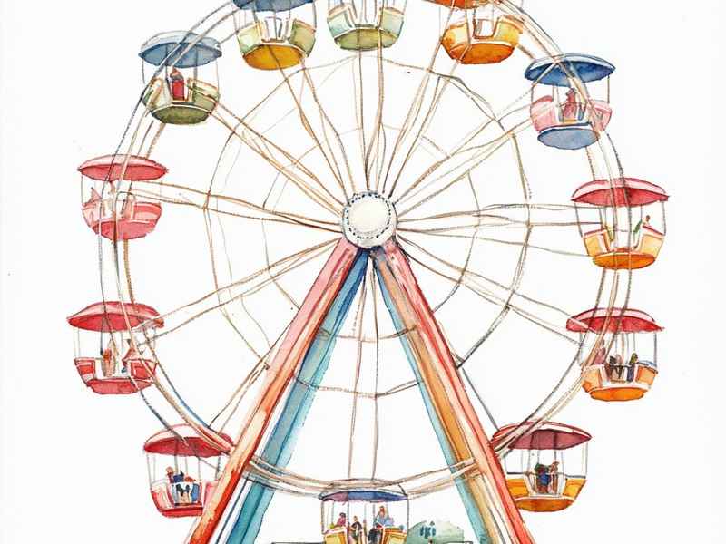 摩天轮儿童版（摩天轮的画儿童版 简便可以画）