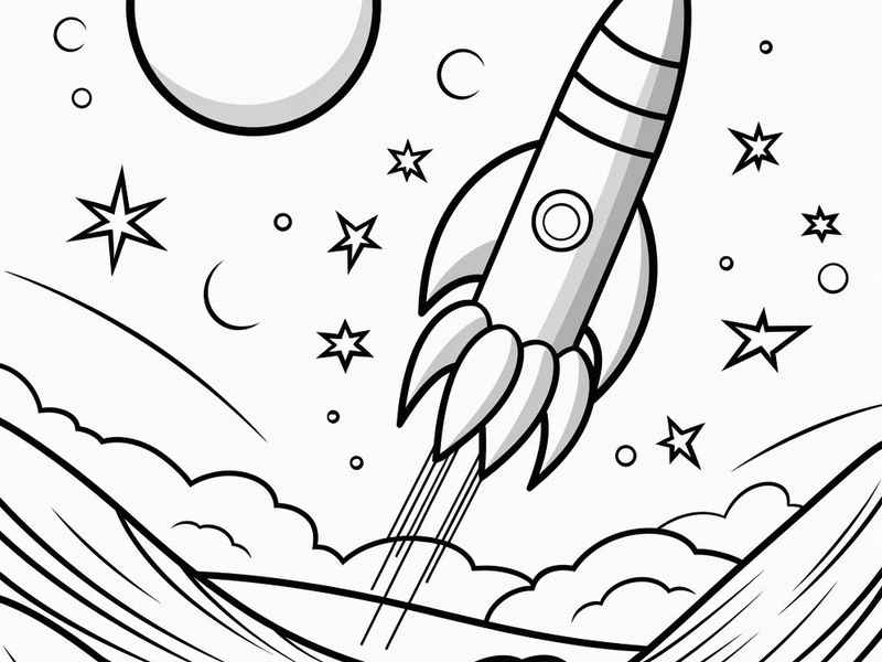 关于火箭的儿童图画 关于火箭的儿童图画大全