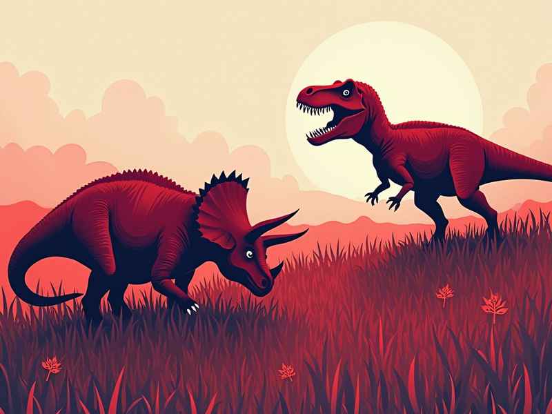 三角龙大战暴龙，三角龙大战暴龙王