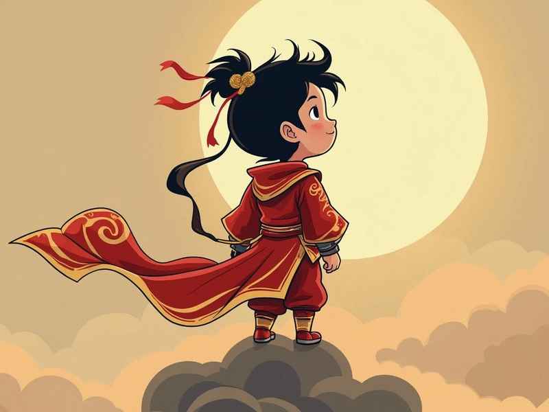 女娲补天儿童画 - 女娲补天儿童画步骤