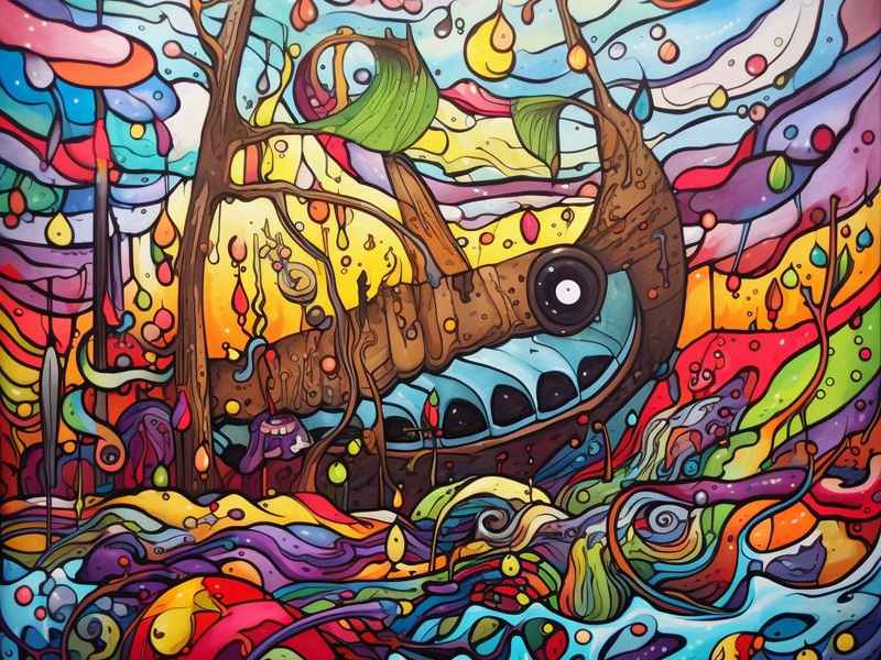 漂流儿童画、儿童画漂流船