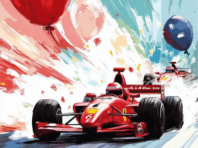 卡丁车简笔画儿童 - 卡丁车简笔画儿童画